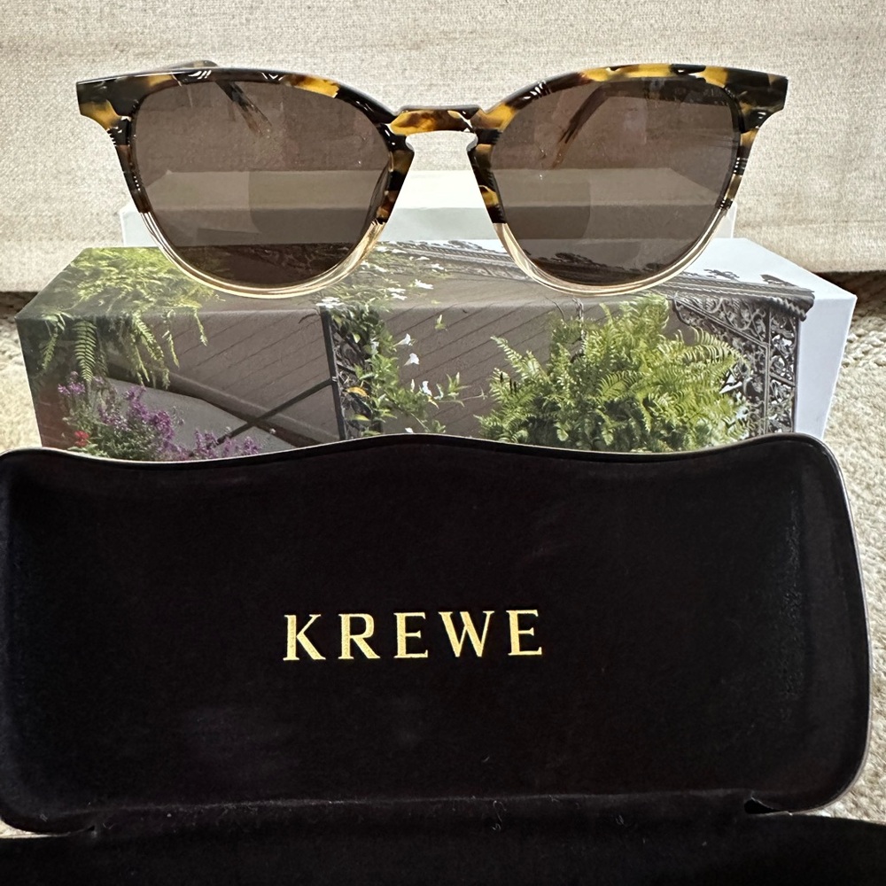 Brand New! KREWE Tortoiseshell Sunglasses with Dark Lenses. Style: Olivier